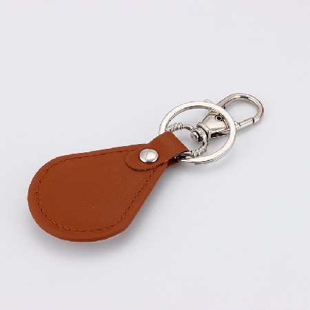 New Leather Metal Keychain Automotive Accessories Creative Gift Leather Keychain Can Be LOGO Processed