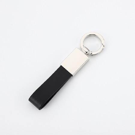 Zinc alloy leather keychain metal PU leather cowhide keychain 4S store creative car logo gift pendant